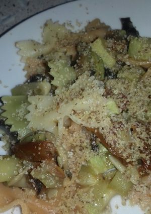 Una foto de Pasta con champiñones vegana
