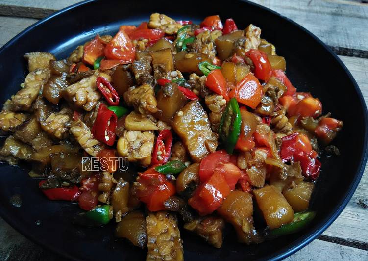 Sambel Goreng Cingur Tempe