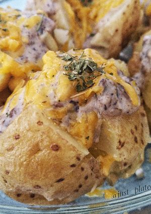 A picture of Microwave Baked Potatoes.