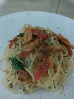Foto resep Sausage Spaghetti Aglio e Olio
