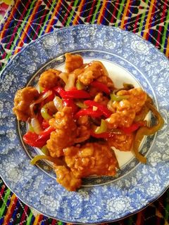 Una foto de Pollo agridulce