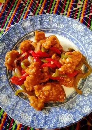 Una foto de Pollo agridulce