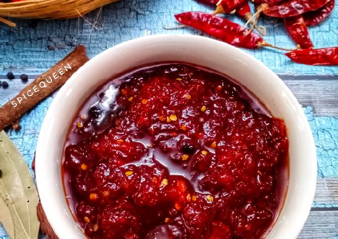 Recipe of Homemade Tomato Chilli Murabba