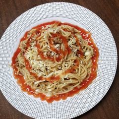 A picture of Mince meat with pasta#themechallenge.