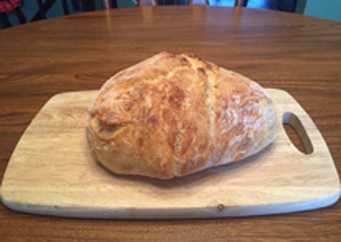 No-Knead Crusty Bread