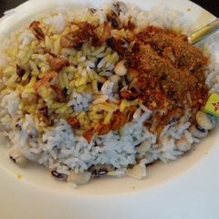 A picture of My White rice with beans.