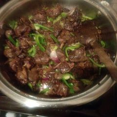 A picture of Liver dry fry.
