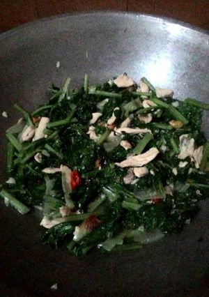 Foto resep Tumis pedas ayam sawi