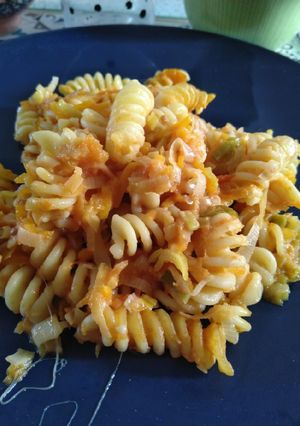 Une photo de Gratin de pâtes aux poireaux