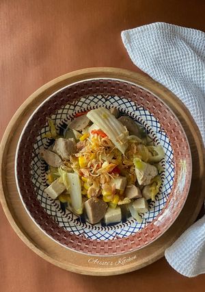 Foto resep Tumis Sawi Putih Jagung