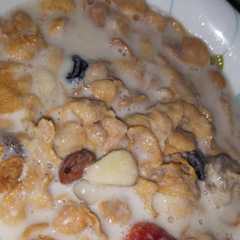 Una foto de Cereal con leche de soya