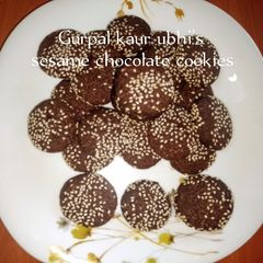 A picture of Sesame chocolate cookies 🍪.