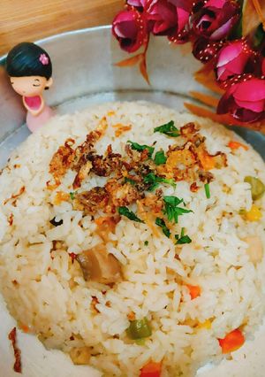 Foto resep Nasi Tim Vegetarian