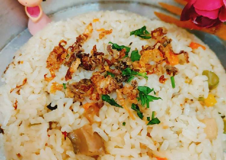Cara Gampang  Nasi Tim Vegetarian yang bikin betah