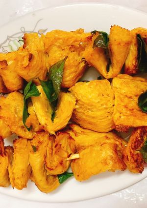 Hình của món Sườn chay nướng sốt cà ri.