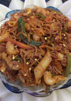 A picture of Indochinese vermicelli cum pasta.