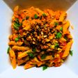 Pasta con calabaza y muddica
