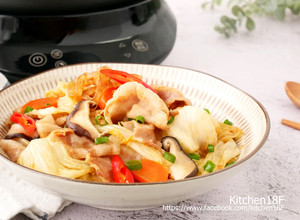 高麗菜豬肉冬粉_一鍋到底15分鐘 的食譜成品照片