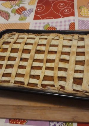 Una foto de Tarta de zapallo y champiñones