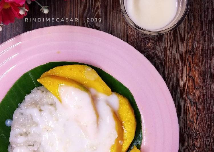 Resep 211. Mango Sticky Rice Creamy yang Bikin Ngiler