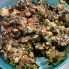 A picture of Dahi Bhinda Nu Shaak #Gujarati101.