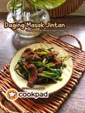Daging Masak Jintan dengan Kangkung