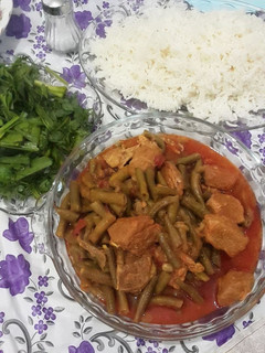 عکسی از دستور خورشت لوبیا سبز
