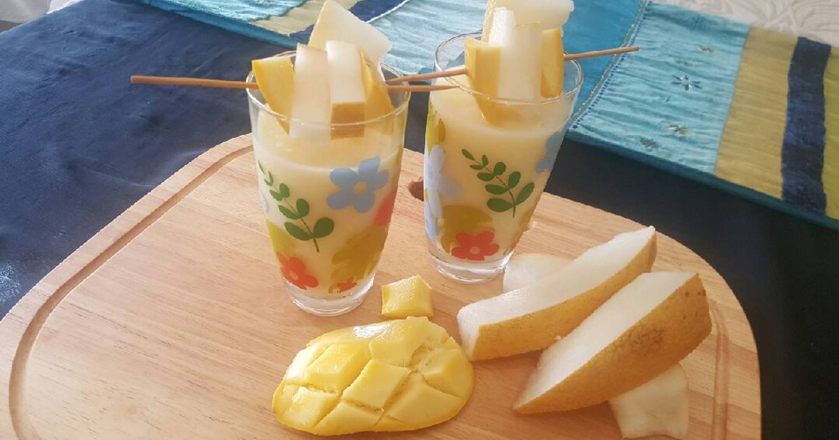 Honeydew Melon & Mango Smoothie Recipe by Sadaf Billa - Cookpad