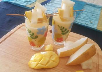 How To Cooking Recipe Honeydew Melon  Mango Smoothie Delicious Steady