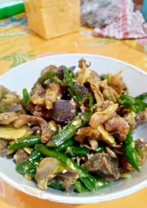 Foto resep Jeroan ayam lombok ijo