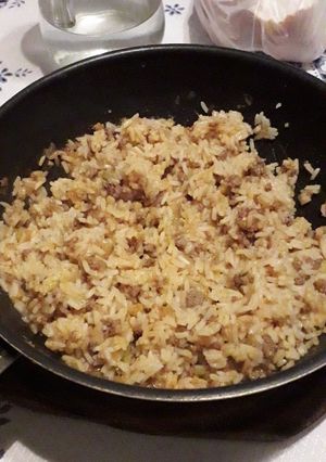 Una foto de Arroz con salsa