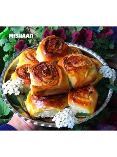 عکسی از دستور نان رول گردویی