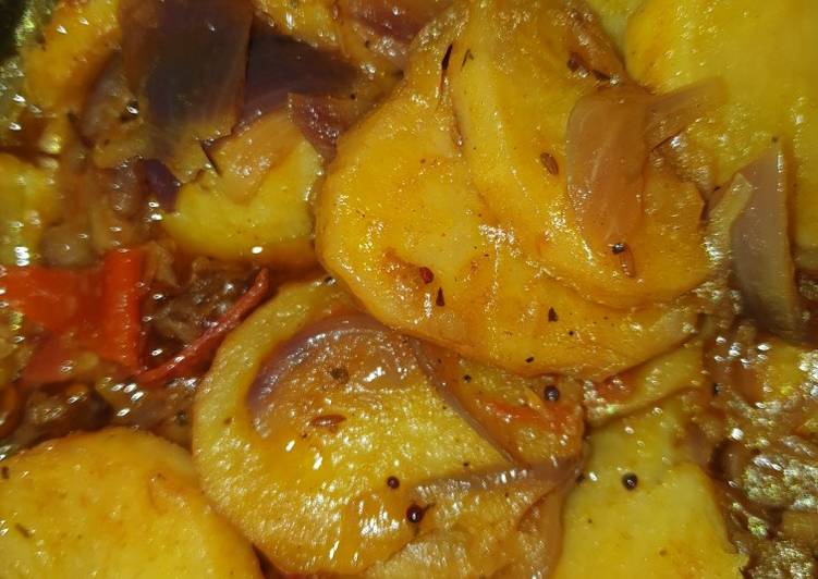 Easiest Way to Make Super Quick Homemade Tawa Aloo (Pan Fried Potatoes)
