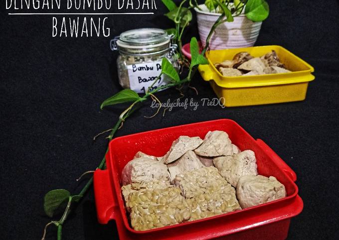 Bacem Tahu Tempe dengan Bumbu Dasar Bawang