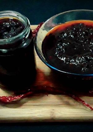 รูปของ น้ำพริกเผาโฮมเมด homemade nam prik pao/ thai chili paste/thai chili jam