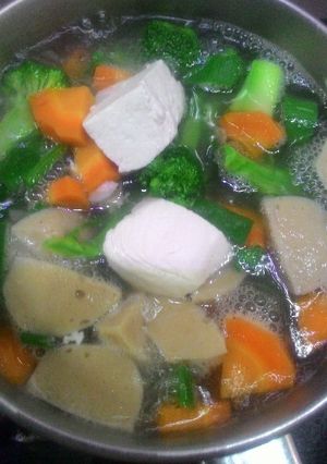 Foto resep Sup sayur tahu putih