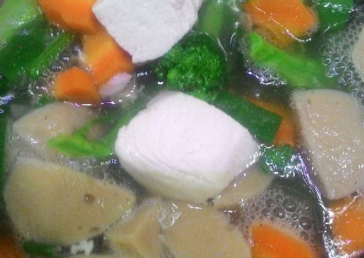 Langkah Mudah untuk Membuat Sup sayur tahu putih Anti Gagal