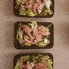 A picture of Pea and Ham Salad.