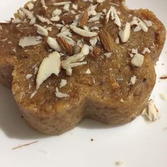 Badam dal moong halwa A picture of Badam dal moong halwa.