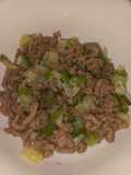 Carne molida con cebollín
