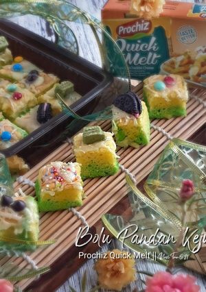 Foto resep 313. Bolu Sekat Pandan Keju