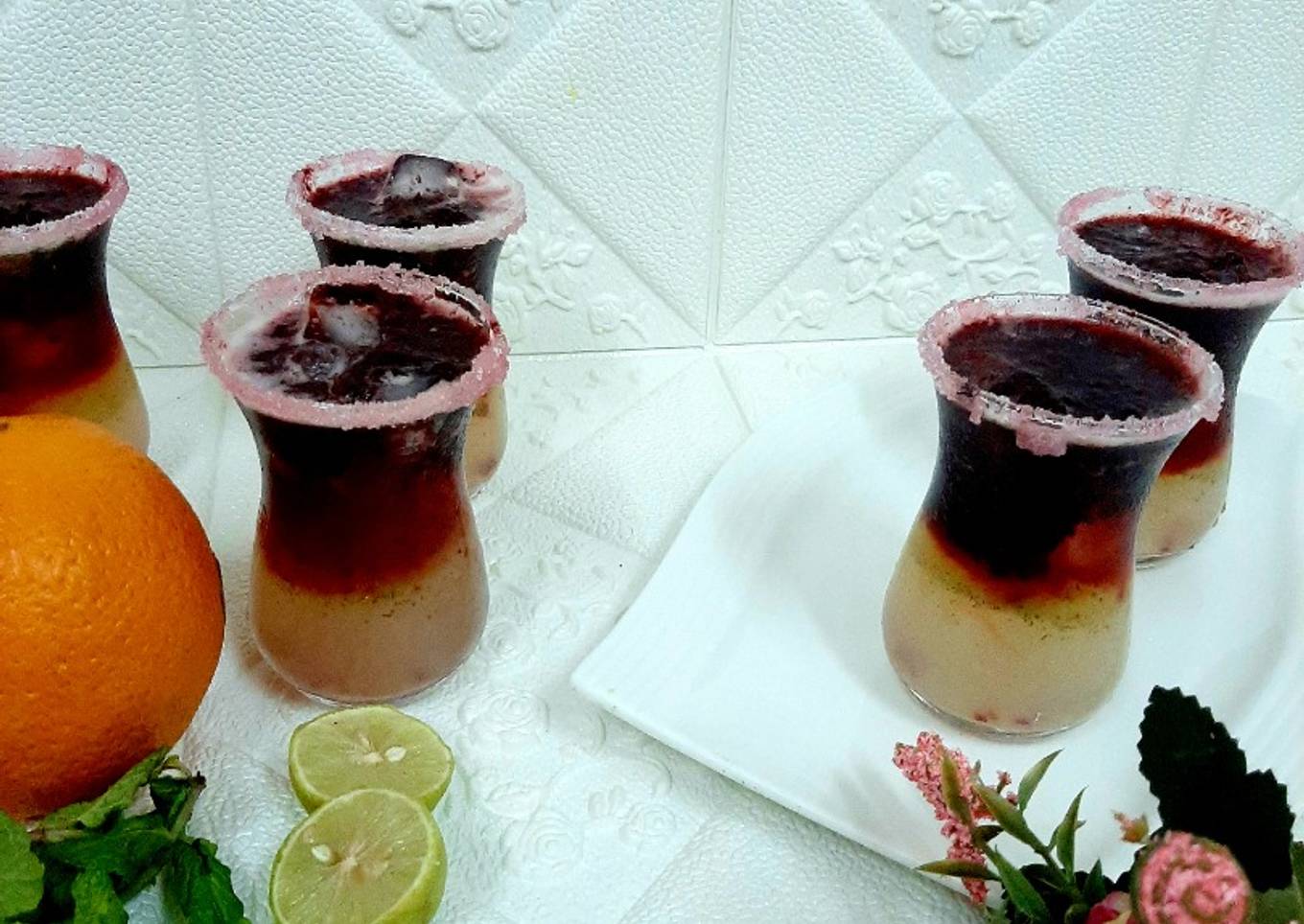 Blackberry lemon mojito shots