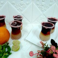 A picture of Blackberry lemon mojito shots.
