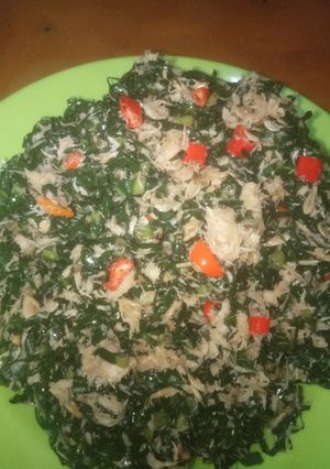 Foto resep Oseng udang rebon daun mengkudu / urab daun mengkudu