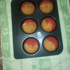 A picture of Red marble cupcakes.