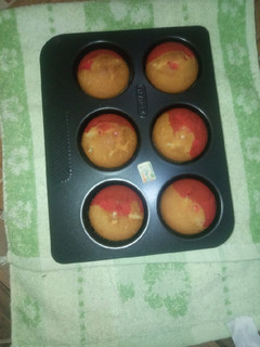 A picture of Red marble cupcakes.