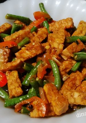 Foto resep Tumis Tempe-Kacang Panjang