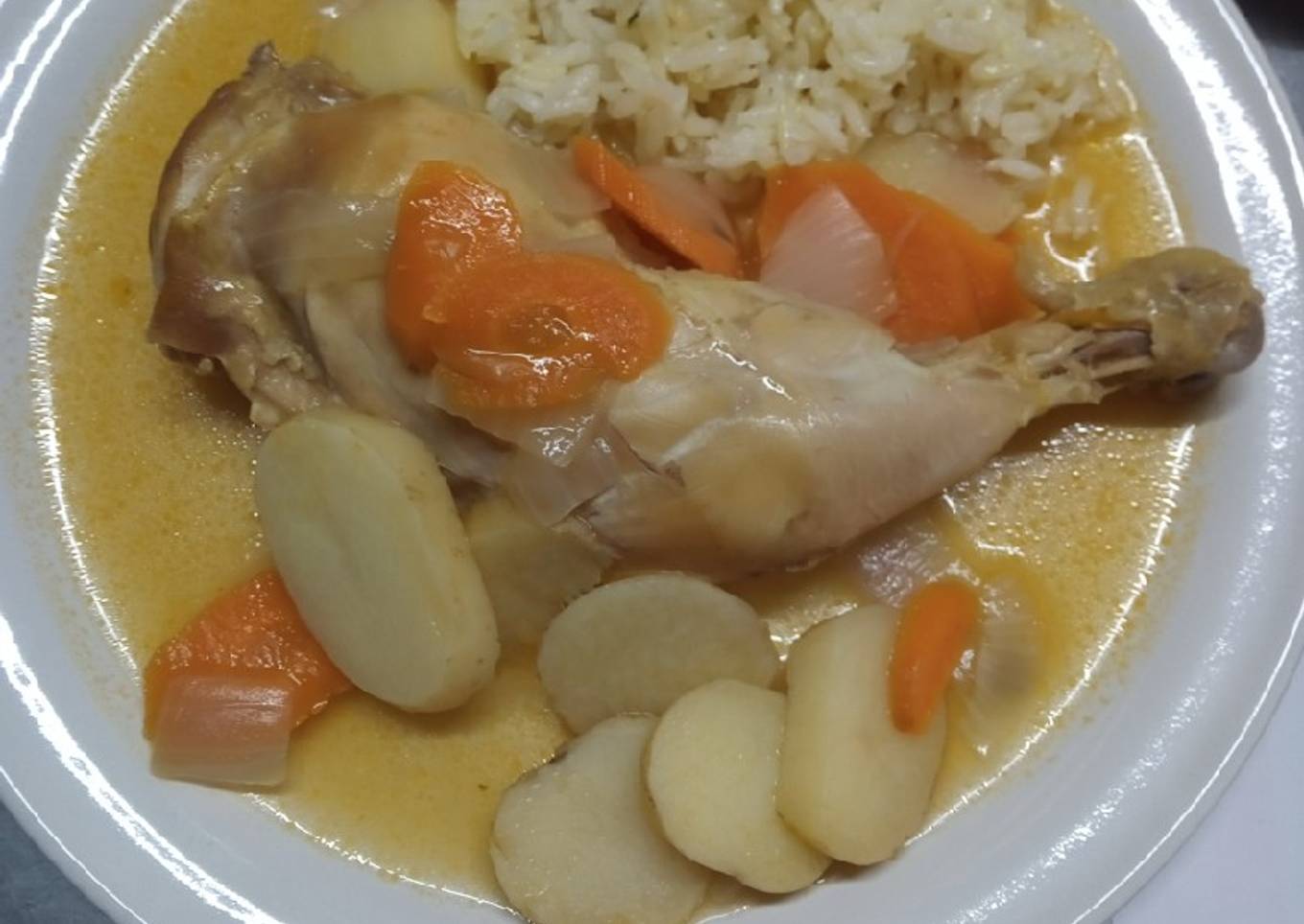 Asado de pollo con arroz