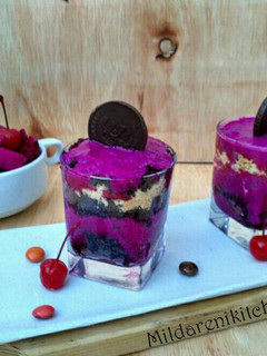 Foto resep Brownies vla buah naga