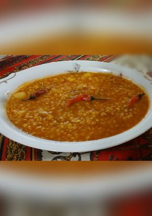 عکسی از دستور خوراک دال عدس